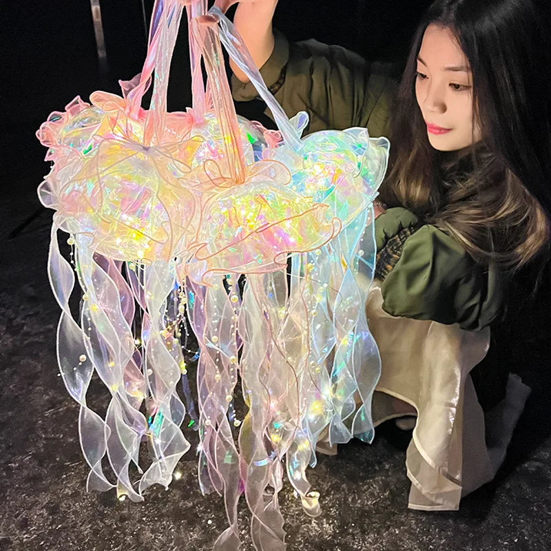DecorBites™ فوانيس قنديل البحر: ديكور حفل عيد ميلاد تحت البحر