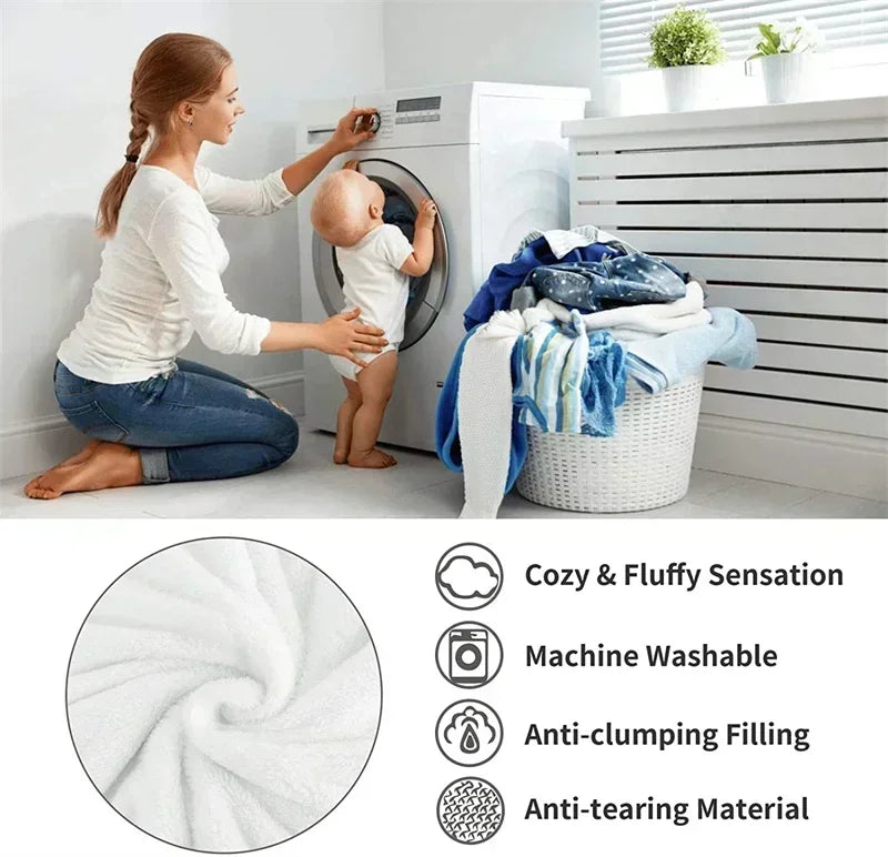 DecorBites™ Cozy Flannel Fleece Lambswool Blanket - 3 Layers, Warm & Soft for Bed.