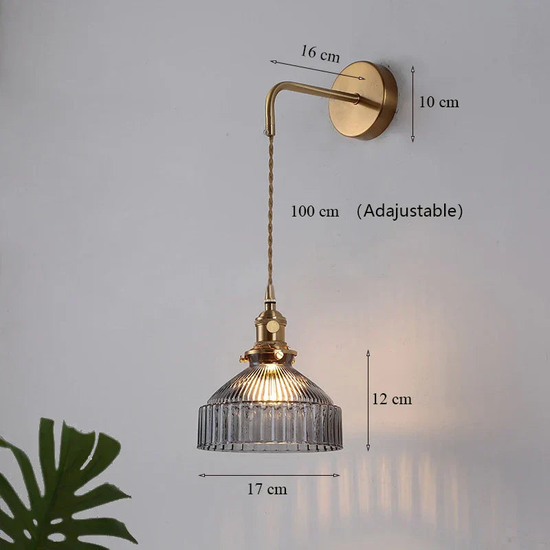 DecorBites™ Glass Shade LED Wall Lamp for Luxury Living Room Decor