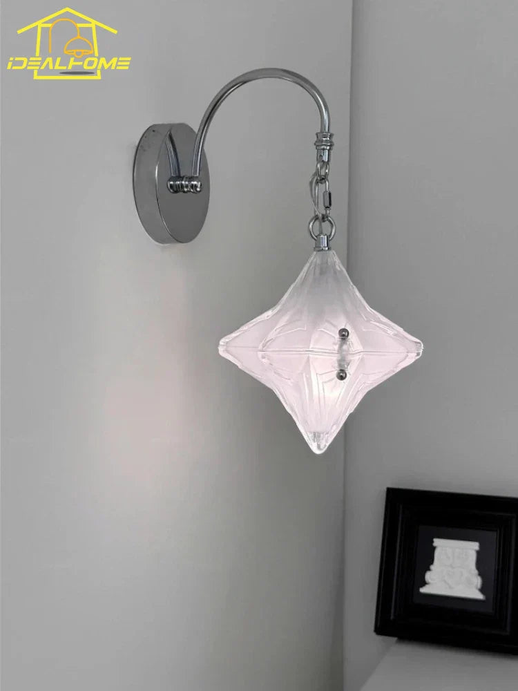 DecorBites™ French Medieval Bauhaus LED Glass Wall Lamp for Living Room & Bedroom