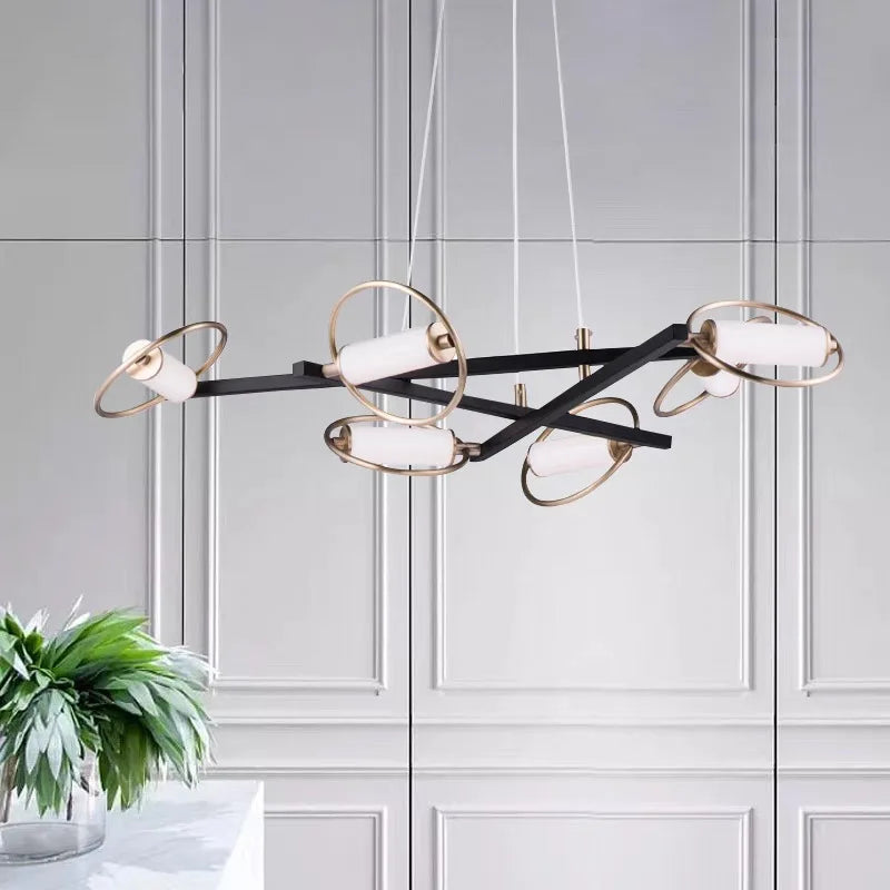 ثريا سقف دائرية الشكل LED من DecorBites™ لديكور المنزل - إضاءة معلقة عصرية لغرفة المعيشة وغرفة الطعام