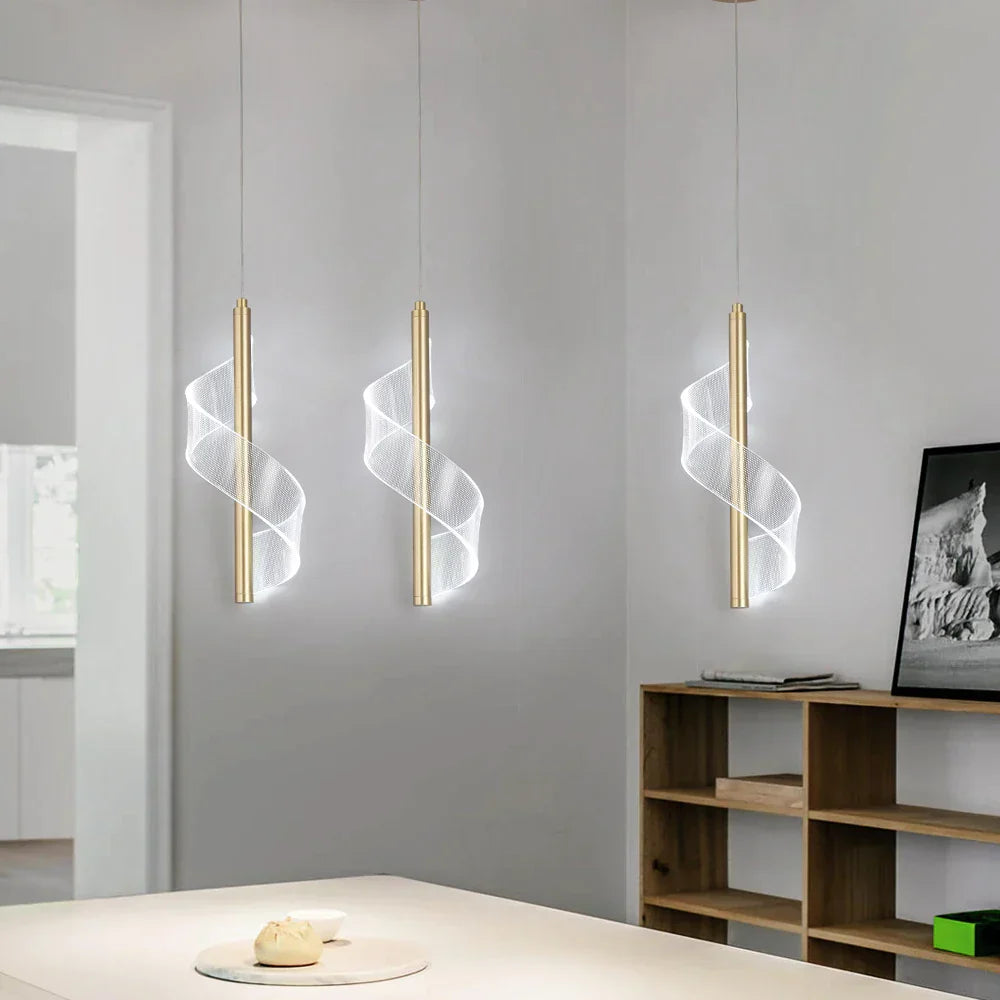 ثريا إضاءة LED متدلية من ديكور بايتس™ للمساحات المعيشية وتناول الطعام والمطابخ وديكور المنزل