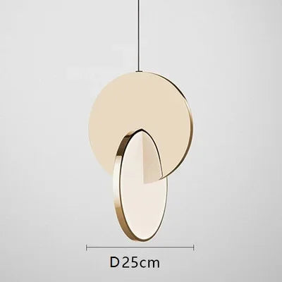 DecorBites™ Geometric Circle Gold Iron Pendant Light Chandelier