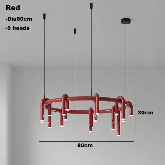 DecorBites™ Circular Ring Pendant Lights - LED Chandelier for Home Living Room & Restaurant