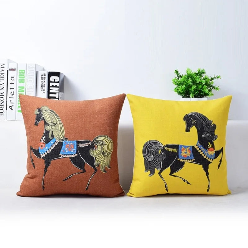 DecorBites™ Cotton Linen Sofa Pillowcase, Cushion Cover for Home Decor