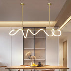 Modern Linear Brushed Stainless Pendant Light