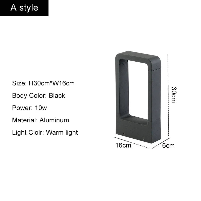 DecorBites™ 10W LED Garden Light IP65 Waterproof Modern Aluminum Lawn Lamp