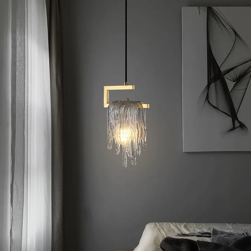 DecorBites™ Crystal LED Ceiling Chandelier | Modern Bedroom Pendant Lamp