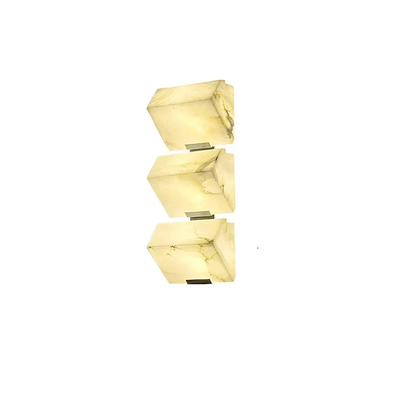 DecorBites™ Art Deco Marble Cube LED Wall Light