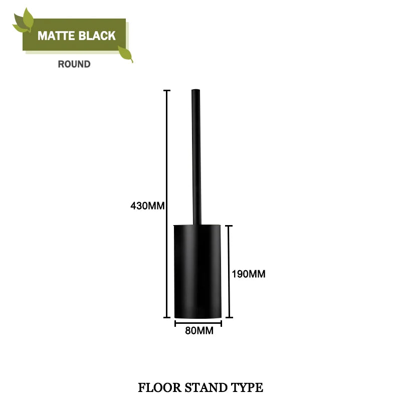 DecorBites™ Gold Toilet Brush Set with Wall Mount Holder
