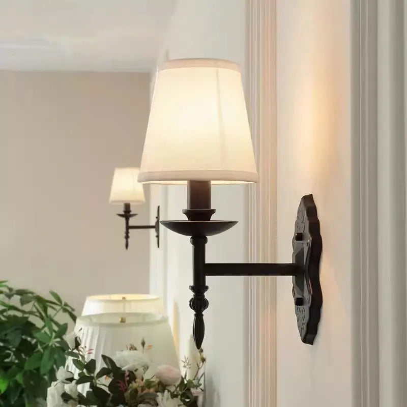 DecorBites™ Iron Wall Lamp: Retro European Living Room Bedroom Sconce Light