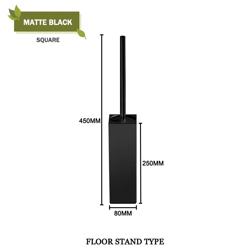 DecorBites™ Gold Toilet Brush Set with Wall Mount Holder