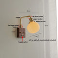 DecorBites™ Ceramic LED Wall Light Fixture White Copper Walnut Ash Bedside Lamp