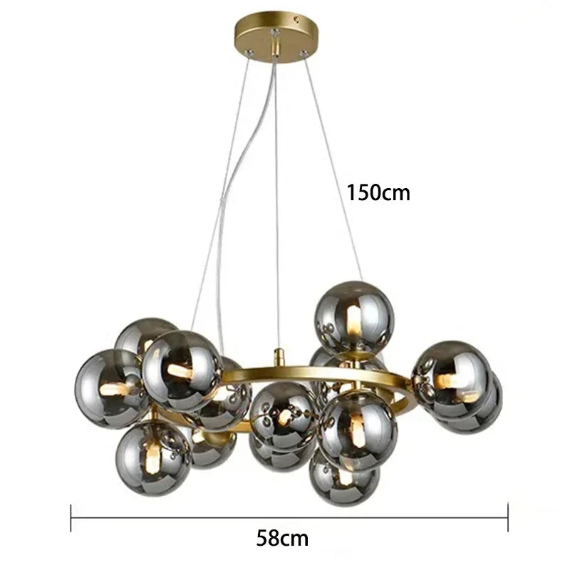 DecorBites™ Suspensions LED en Verre Soufflé pour la Décoration et l'Éclairage Intérieur