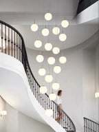 Nordic Glass Staircase Chandelier Pendant Light