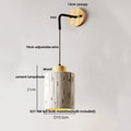 DecorBites™ Cement Shade Wall Sconce Pull Chain Switch LED Light Fixture for Home Decor