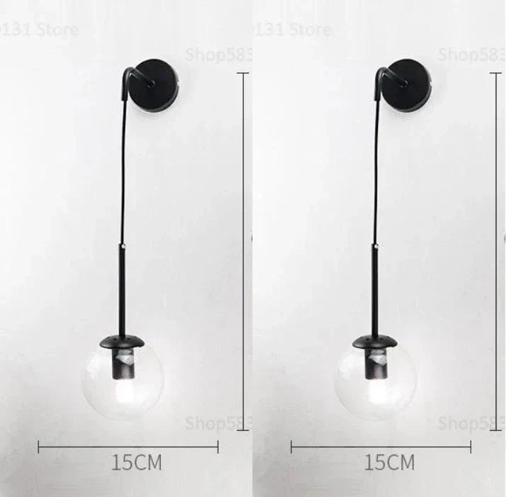 DecorBites™ Glass Ball Wall Lamp - Nordic Retro LED Lighting Fixture