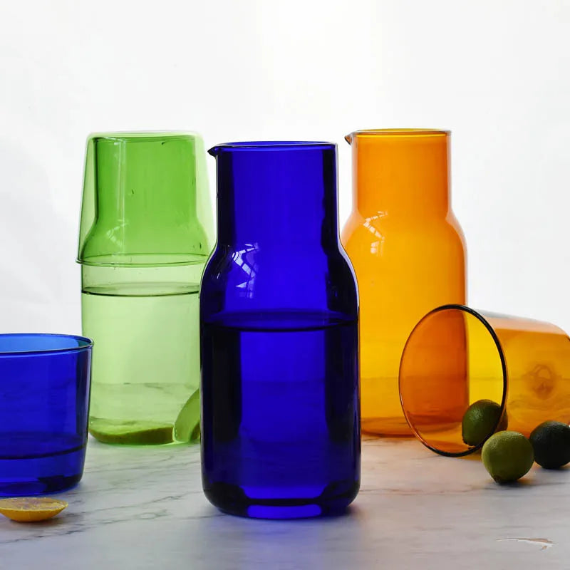 DecorBites™ 500ML Borosilicate Glass Tea Pot Cold Water Milk Cup Simple Creative Pot