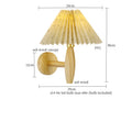 DecorBites™ Cream PVC LED Wall Lamps Japanese Walnut Wood Applique Murale