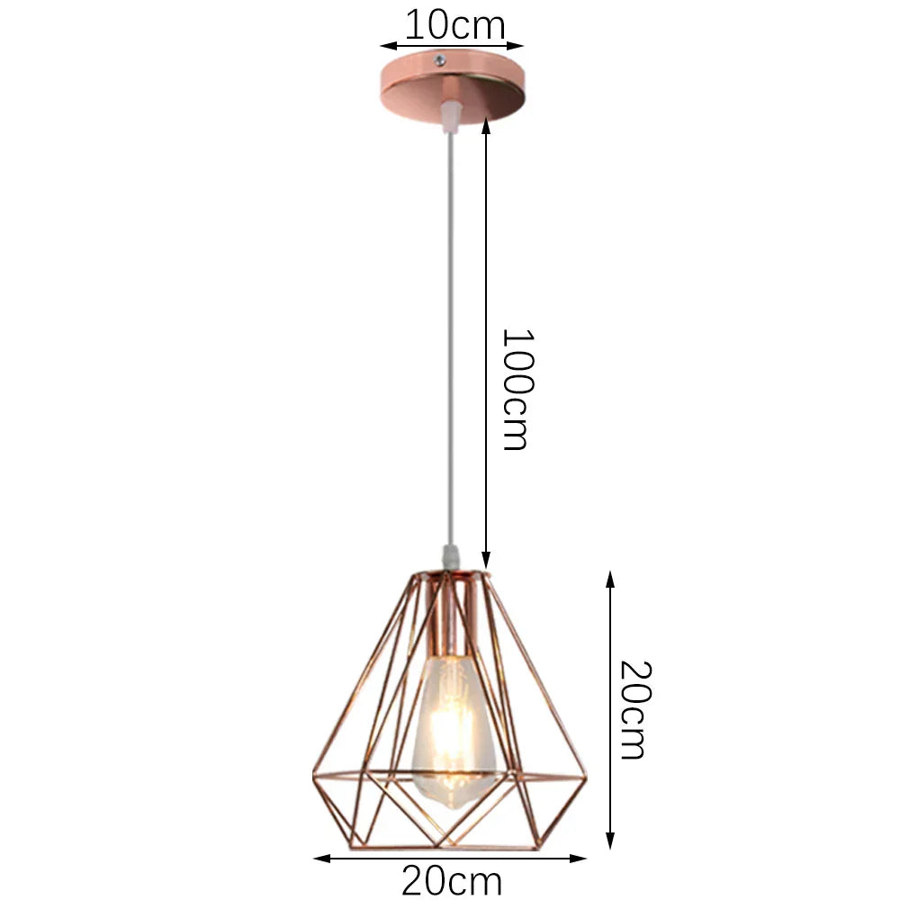 مصباح تعليق LED صناعي قديم طراز لوفت من DecorBites™ للمنزل وغرفة المعيشة والمطبخ