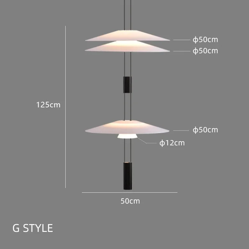 DecorBites™ Circular Pendant Light: Modern Minimalist Hanging Lamp for Living Room, Dining, Bar