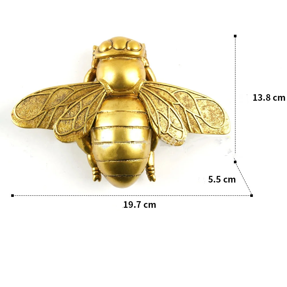 DecorBites™ Golden Bird & Butterfly Resin Wall Decoration Statues
