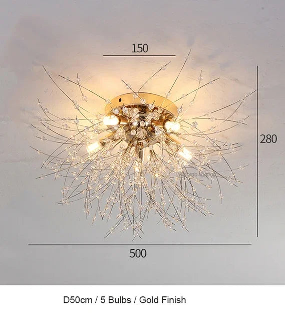 DecorBites™ Dandelion Chandelier LED Pendant Lamp for Dining Room, Bedroom, Shops