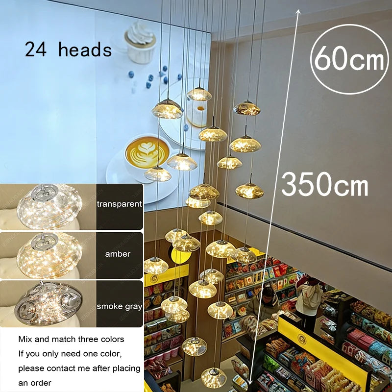 Modern Crystal Multi-Light Pendant Chandelier