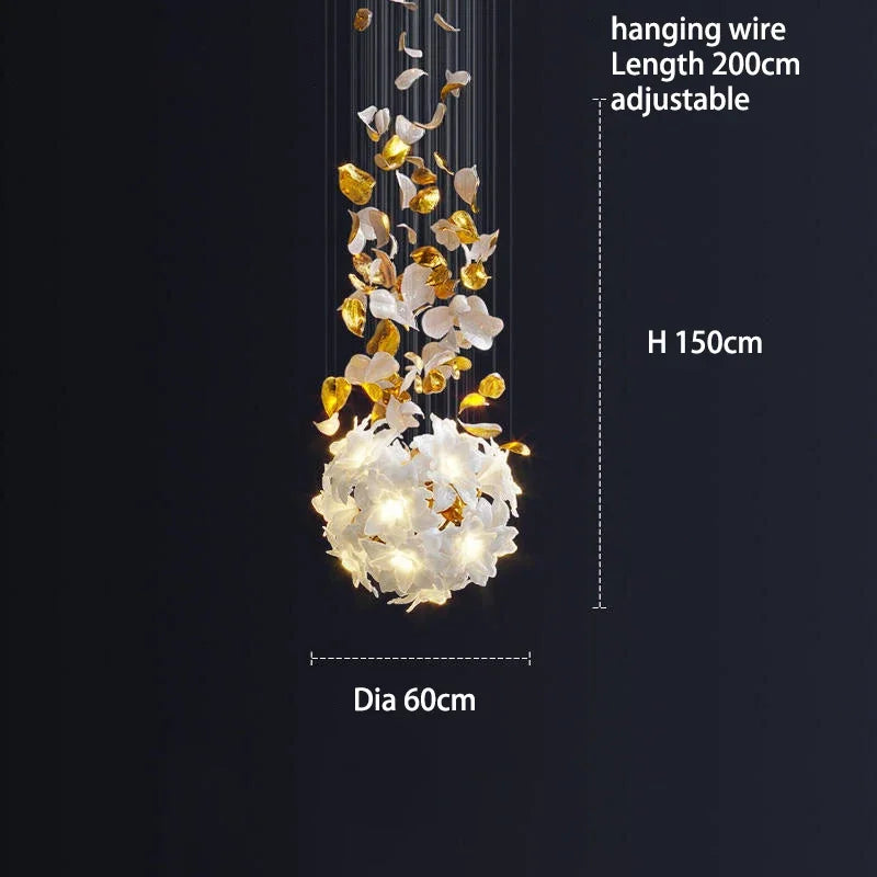 DecorBites™ Crystal Flower Luxury Chandelier for Home Decor
