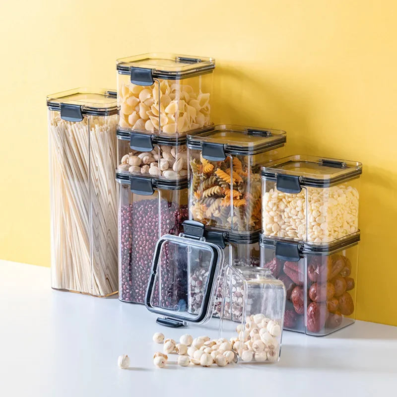 DecorBites™ منظم حبوب حاويات تخزين الطعام للمطبخ من بلاستيك سلة الخبز - اطلب الآن