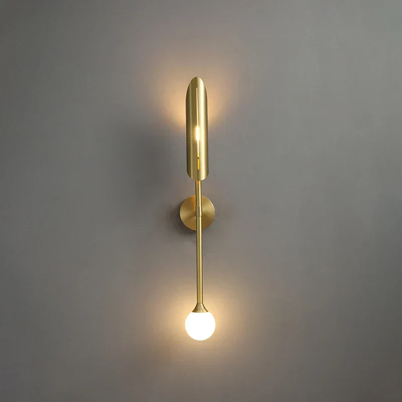 DecorBites™ Golden Metal LED Wall Lamps for Bedroom Living Room Decor