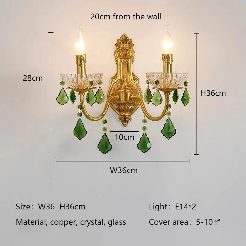 ثريا كريستال خضراء DecorBites™ لغرفة المعيشة - إضاءة معلقة LED بنمط بوهيمي