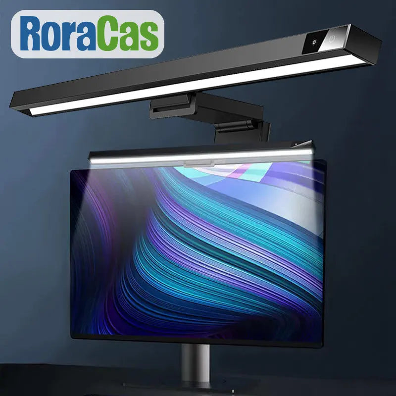 DecorBites™ 3-in-1 Monitor Light Bar: USB Aluminium Screen Lamp with Eye-Care Technology.