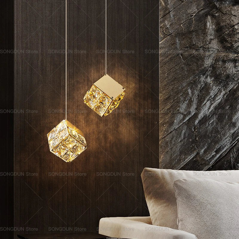 DecorBites™ Crystal Bedside Chandelier Wall Light for Designer Living Room and Hotel Bedroom