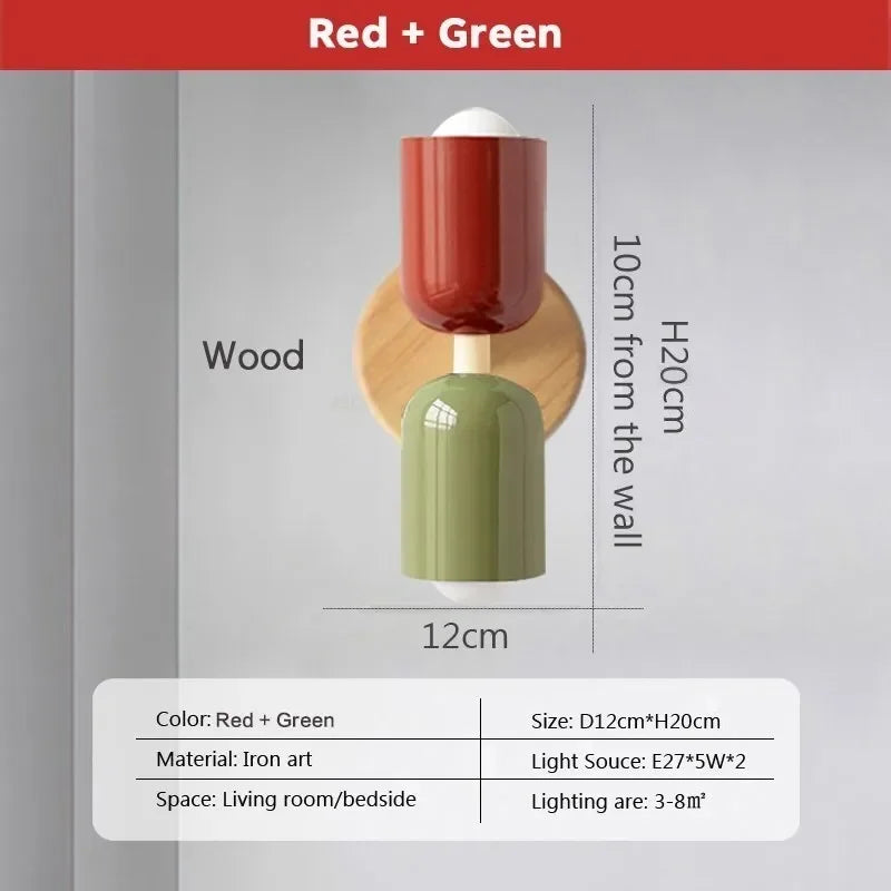DecorBites™ Cream Zipper Wooden Wall Lamp: Minimalist Nordic Design for Bedroom, Living Room Illumination