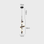 Modern Copper Pendant Light in Black and Gold