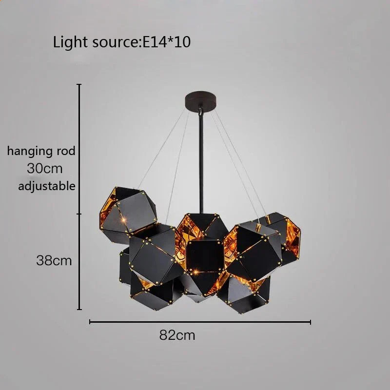 DecorBites™ Cube LED Pendant Light: Art Deco Hanging Lamp for All-Match Style