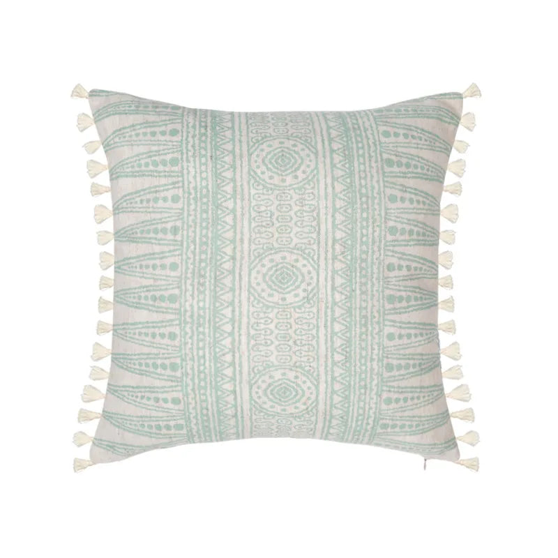 DecorBites™ Cotton Crochet Tassel Cushion Cover for Sofa Lumbar Backrest Home Decor