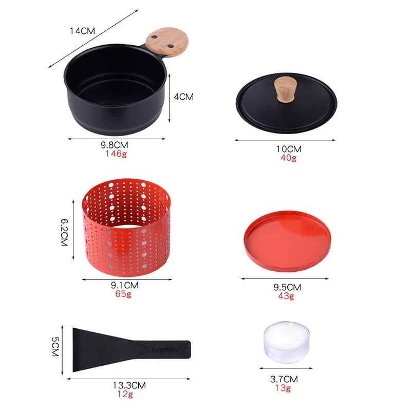 DecorBites™ 3-in-1 Raclette Fondue Set with DIY Pot and Table Grill