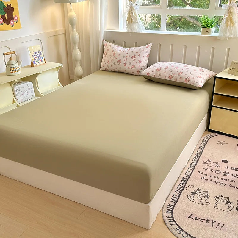 غطاء مرتبة مايكروفايبر مزدوج DecorBites™ مزدوج الحجم - واقي ضد الغبار