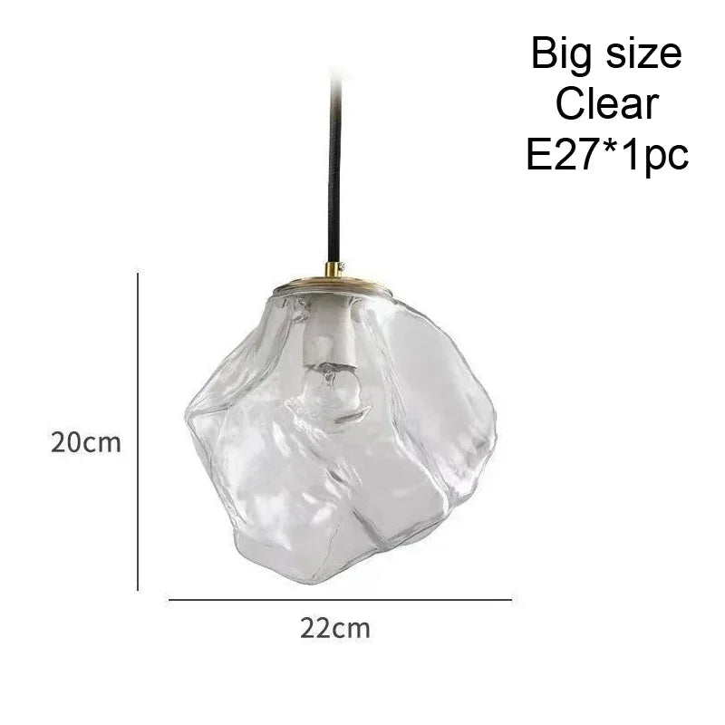 Nordic Ice Crystal Glass Pendant Light