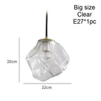 Nordic Ice Crystal Glass Pendant Light