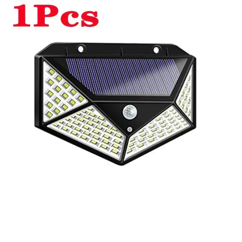 DecorBites™ 100 LED Solar Wall Lights: Motion Sensor Outdoor Solar Lamp for Garden