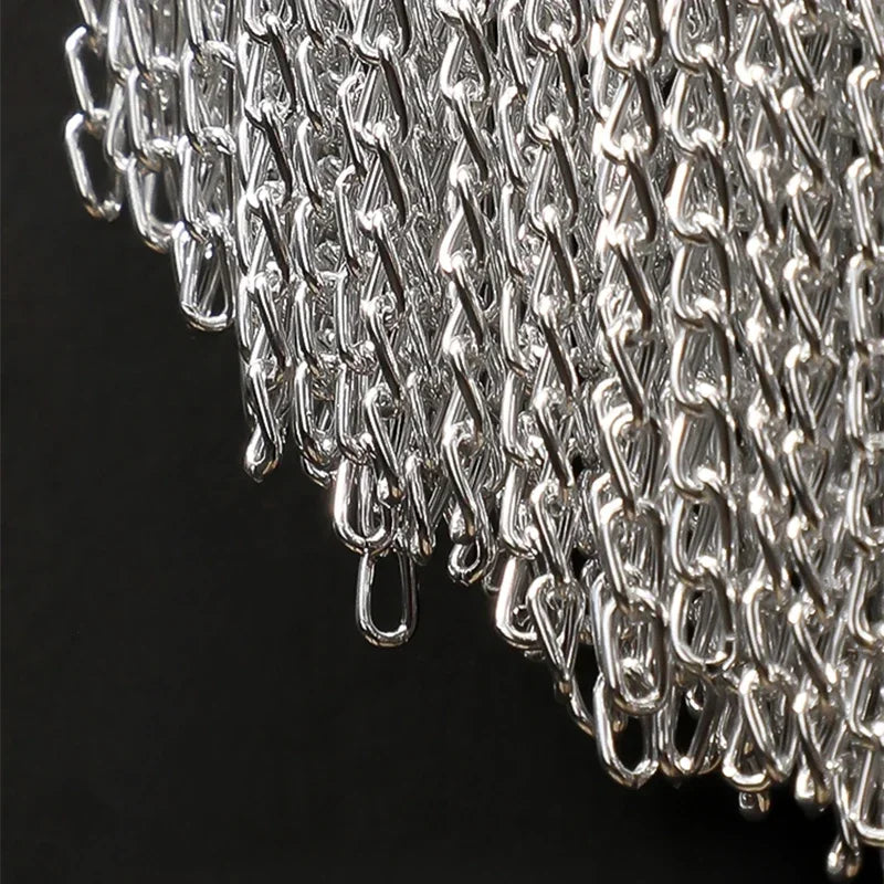 DecorBites™ Aluminum Chain Sconce for Aisle & Bedroom LED Wall Lamp – Gold/Silver