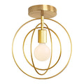 DecorBites™ Gold Iron Cage Ceiling Light مصباح سقف قفص حديدي ذهبي للديكور الاسكندنافي الحديث بتصميم عتيق E27