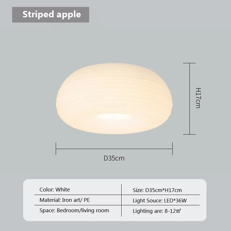 DecorBites™ Cream Apple LED Pendant Light for Cozy Illumination in Home Décor