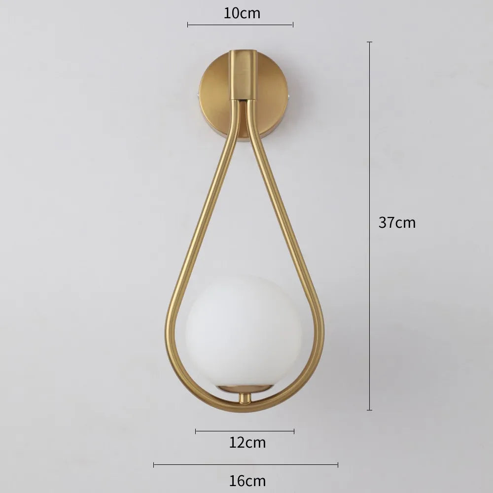 DecorBites™ Glass Ball LED Wall lamp Nordic Modern Minimalist Bedroom Lighting Fixtures