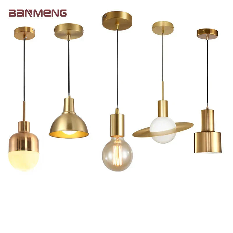 ثريا DecorBites™ الذهبية LED E27 لغرفة النوم والدراسة