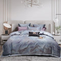 DecorBites™ 1500TC Egyptian Cotton Silk Jacquard Bedding Set for Queen King Beds