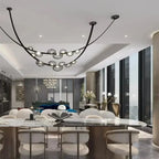 Nordic Leather and Glass Pendant Chandelier
